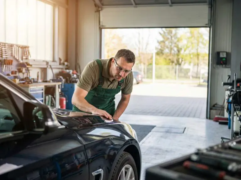 Autolackservice Grünert prüft ein Fahrzeug auf Winterschäden